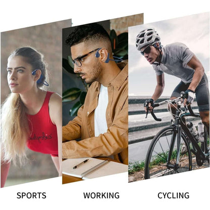 Open Ear Bluetooth 5.1 Sport Headphones Wireless Bone Conduction Earbuds Recharg