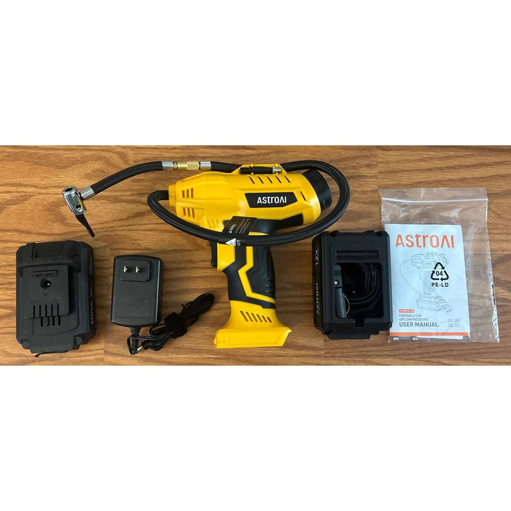 AstroAI Tire Inflator Cordless Air Compressor 160PSI w 12V/20V Dual Power Supply