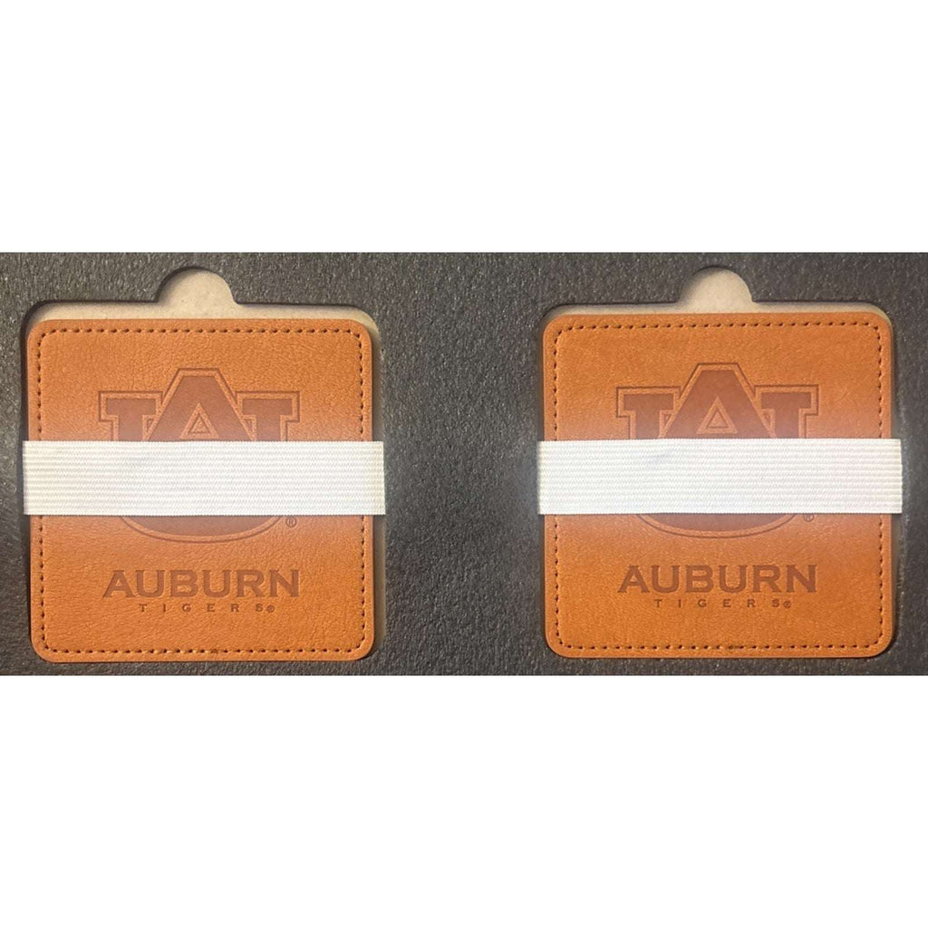 AUBURN TIGERS NCAA 750ml Whiskey Decanter & 2 Glass Set w/ Stones & Leather Case