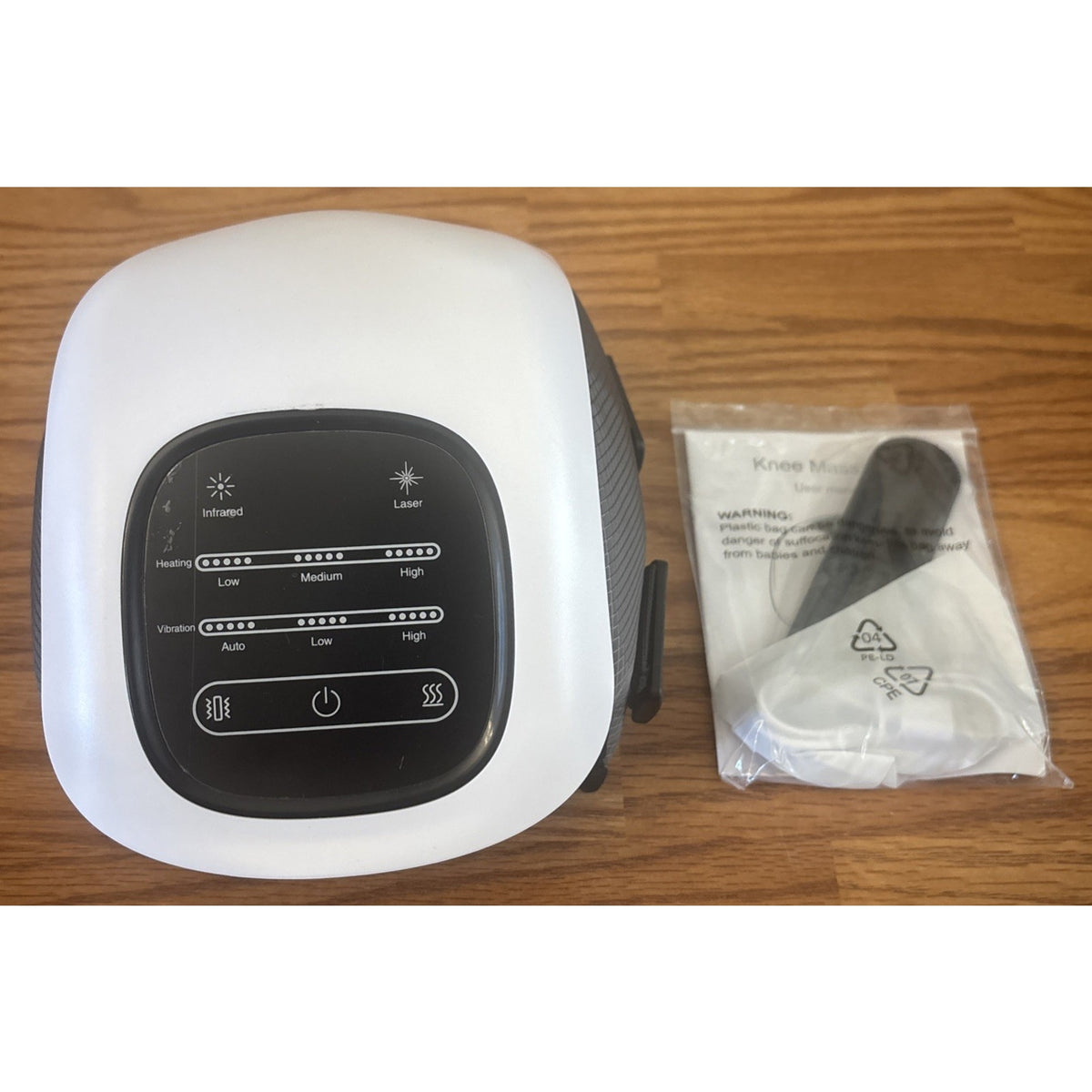 Wireless Smart Knee Vibrating Massager with Heat, Laser & Infrared Light Therapy