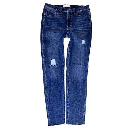 Madewell 10" Roadtripper Ripped Edition Mid Rise Skinny Stretch Jeans Size 28