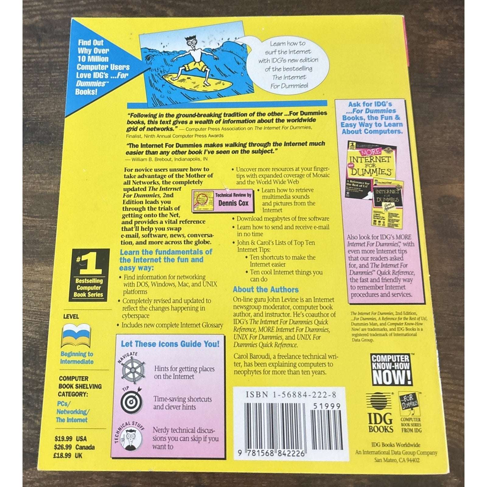 Internet for Dummies 2nd Edition Carol Baroudi and John R. Levine 1994 - Vintage