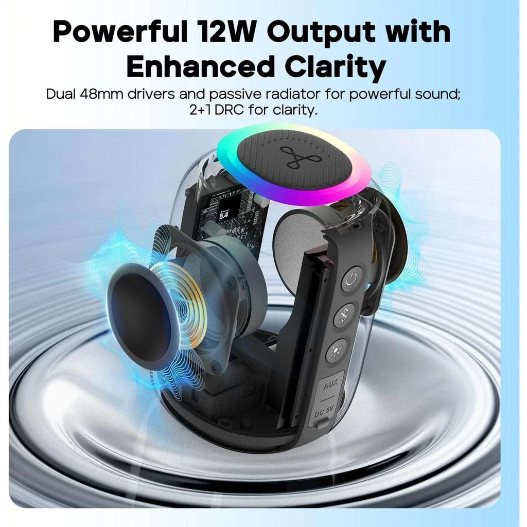 Tribit StormBox Mini+ Portable Waterproof Bluetooth RGB Speaker 360° Sound BTS33