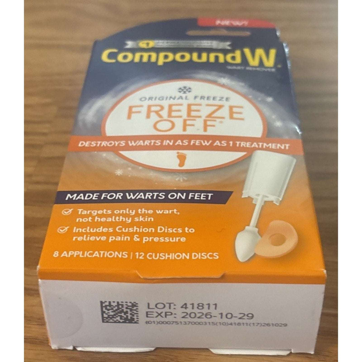 2x Compound W Freeze Off Wart Remover for Feet 8 Applications 12 Cushion Discs