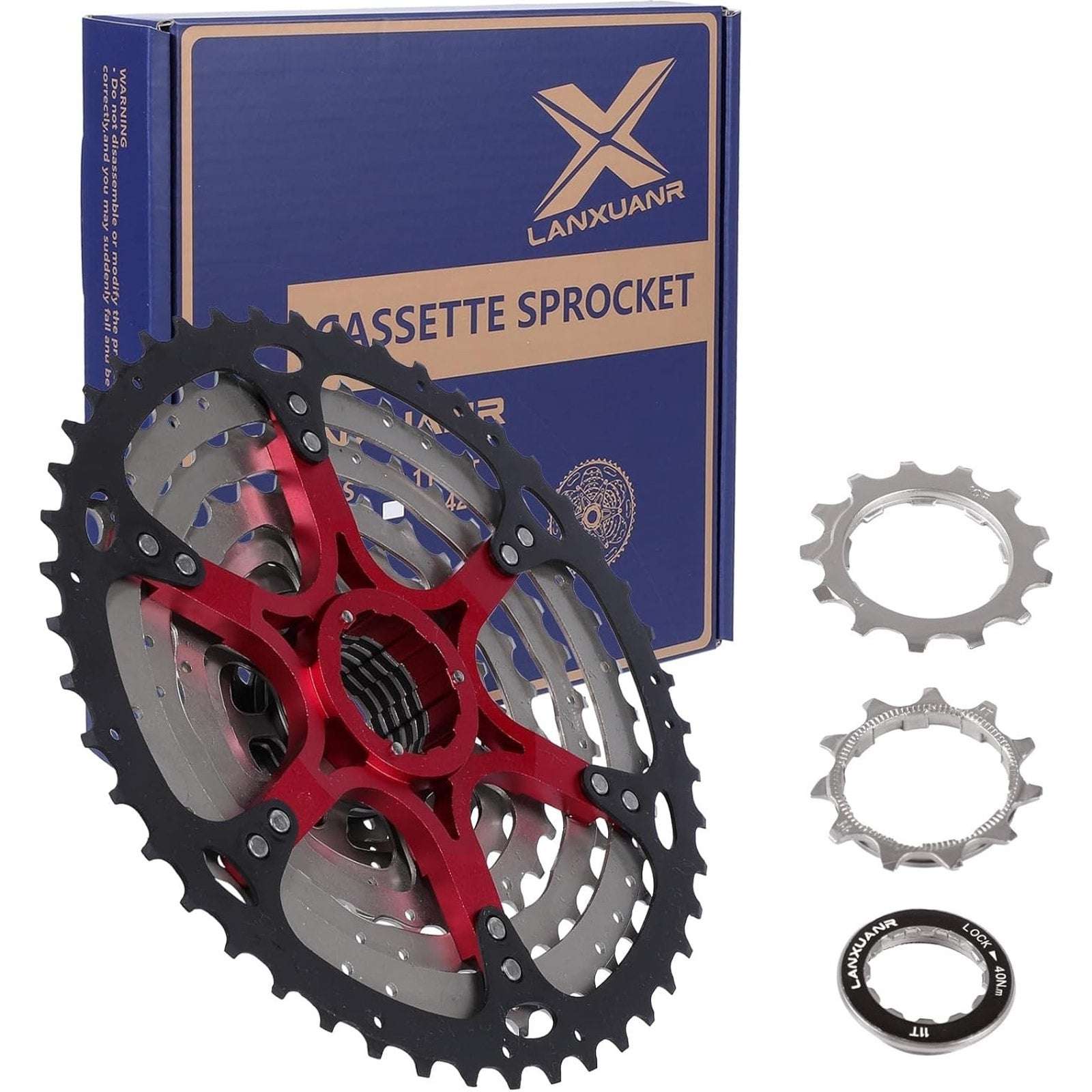 Lanxuanr 10-Speed Sprocket Cassette 10-50t for Mountain Bike and Road Bicycle