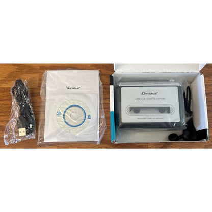 Dansrue USB Cassette Tape to MP3 Converter with Software CD and Headphones