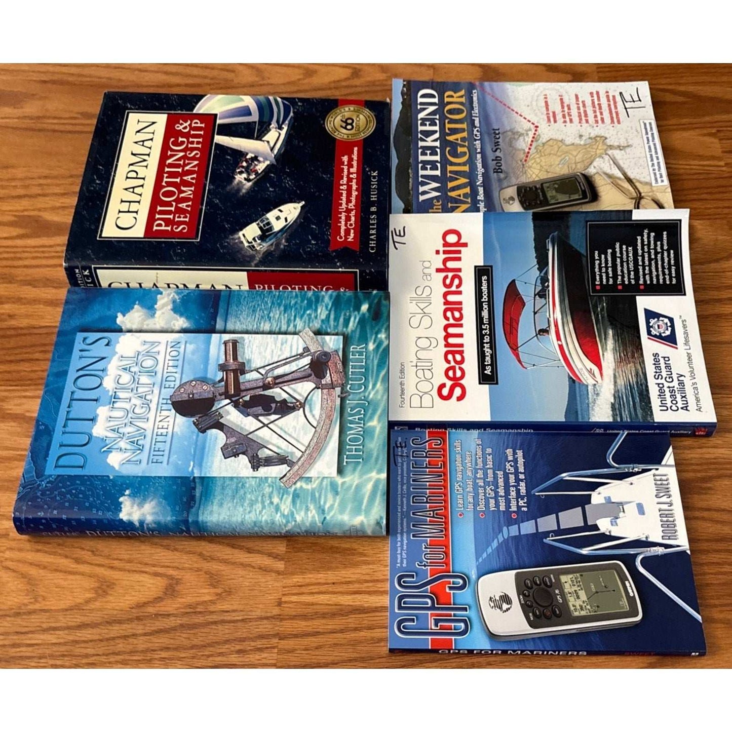 5 Nautical Navigation, Boating, GPS, Mariners Books Dutton's Chapman US Coast Gu