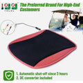 10L0L Universal Golf Cart Heated Seat Cushion 3 Heat Levels & Auto-Off Black/Red