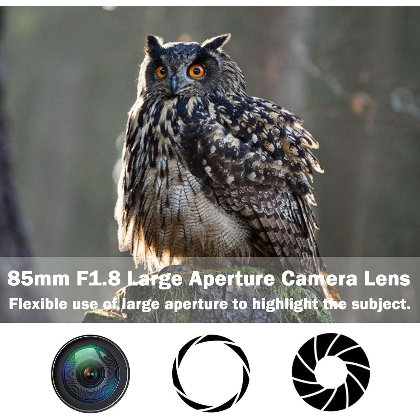 Benoison 85mm F/1.8 Manual Focus Lens Canon RF Mount EOS R/Ra/RP/R3/R5/R5 C/R6/R