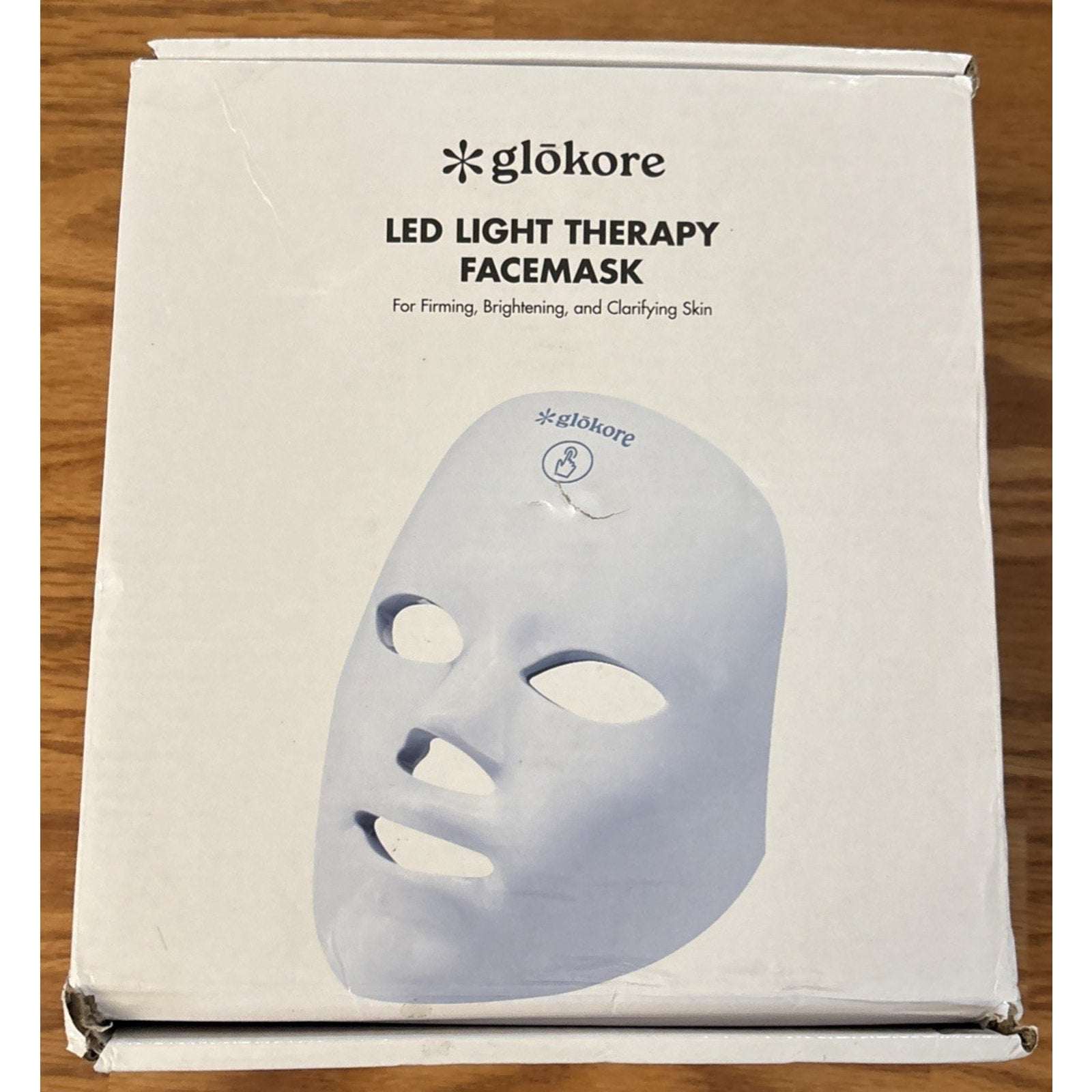 Glokore 7-in-1 LED Wireless Light Therapy Face Mask Device White Open Box New