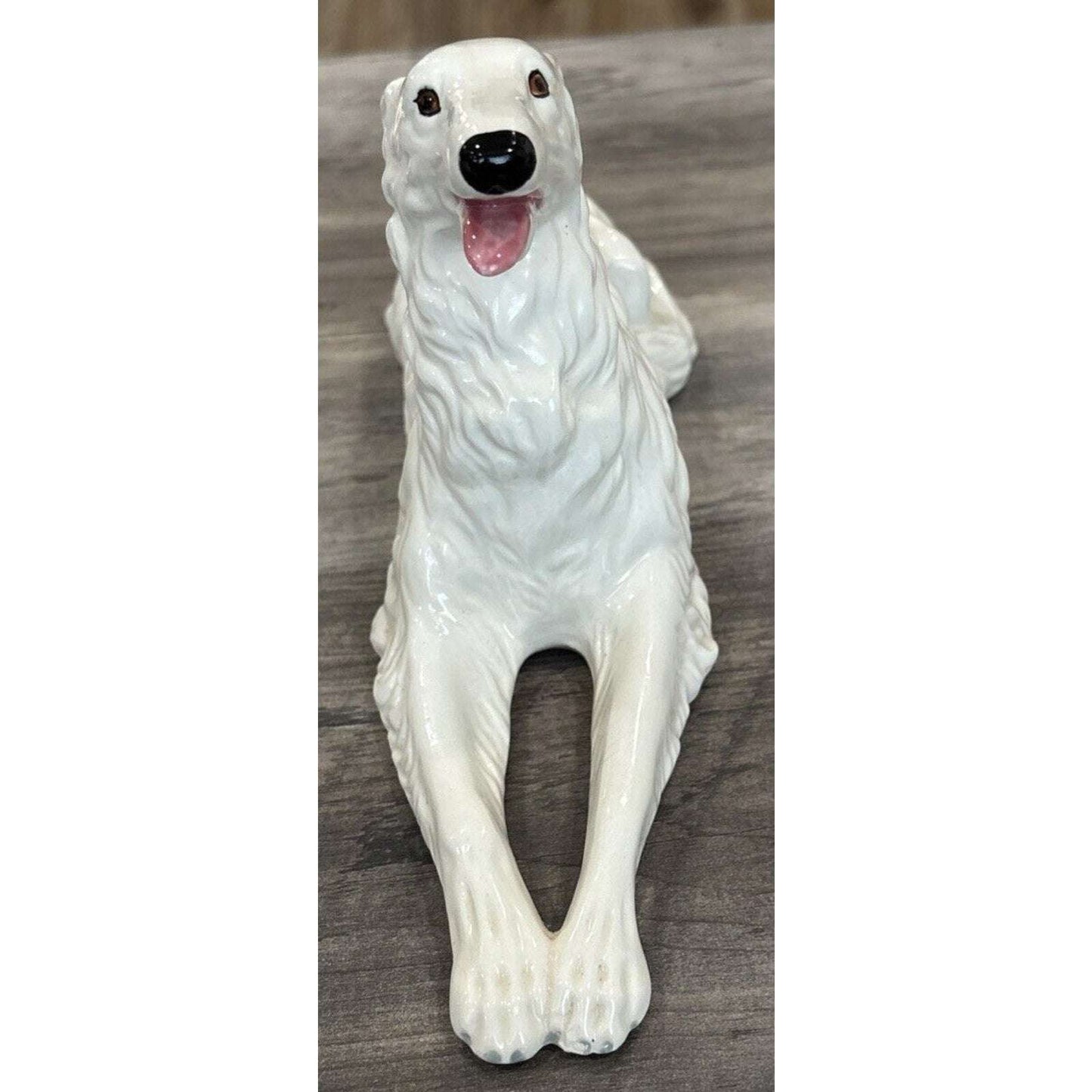 1960 Holland Mold Vintage Hand-Painted Ceramic Large Borzoi Russian Wolfhound
