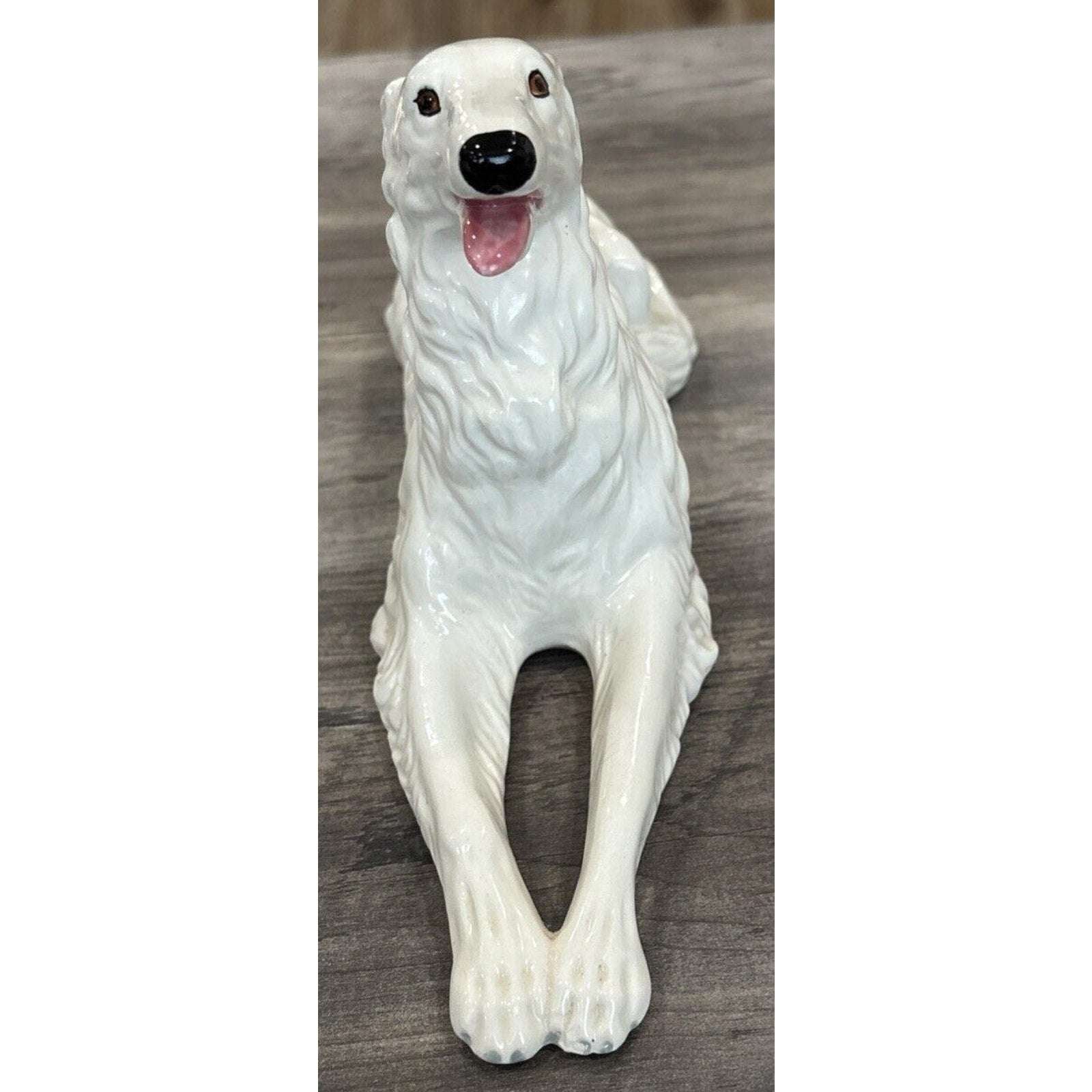 1960 Holland Mold Vintage Hand-Painted Ceramic Large Borzoi Russian Wolfhound