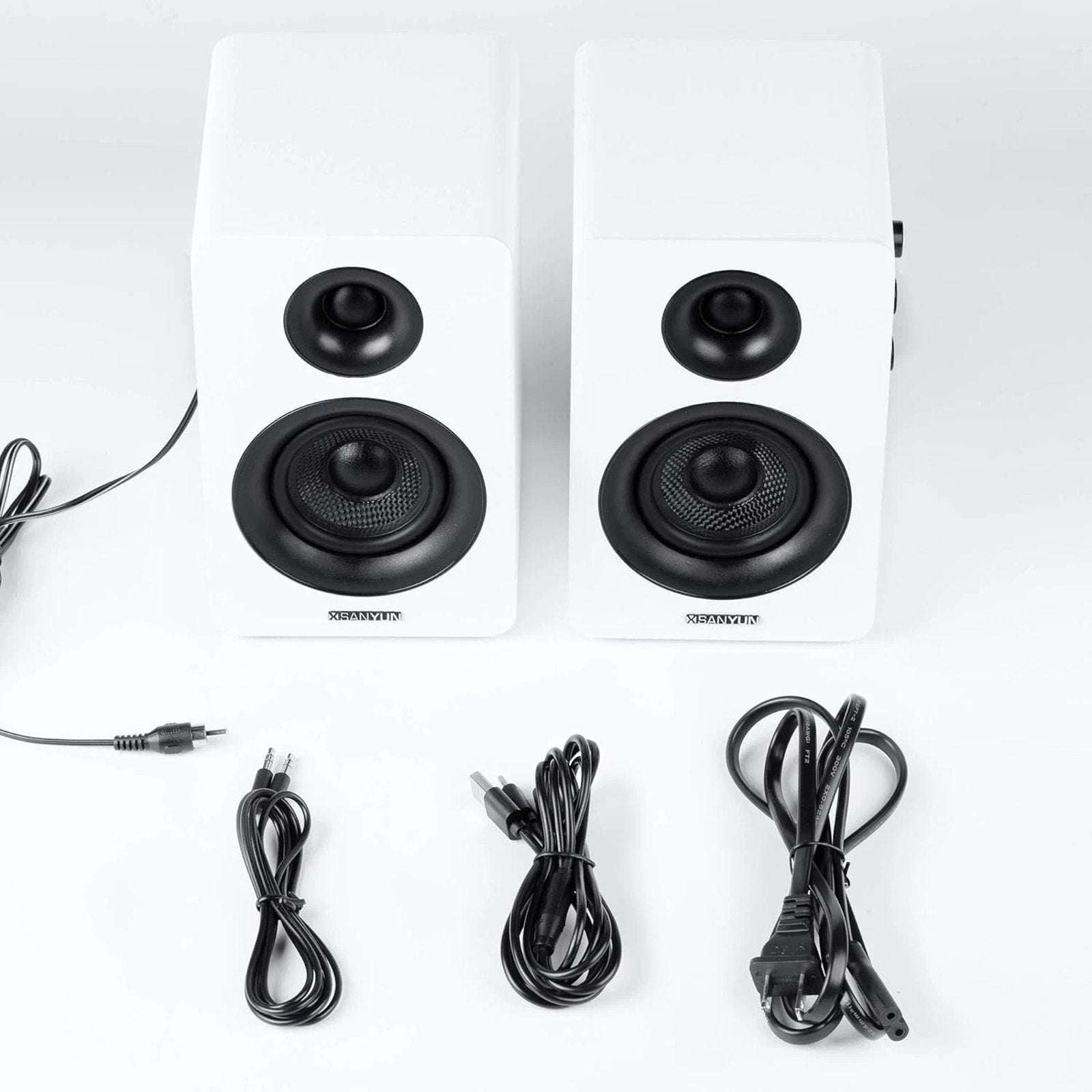 Sanyun SW208 3" Active Bluetooth 5.0 3D Surround Sound Speakers 60W Carbon Fiber