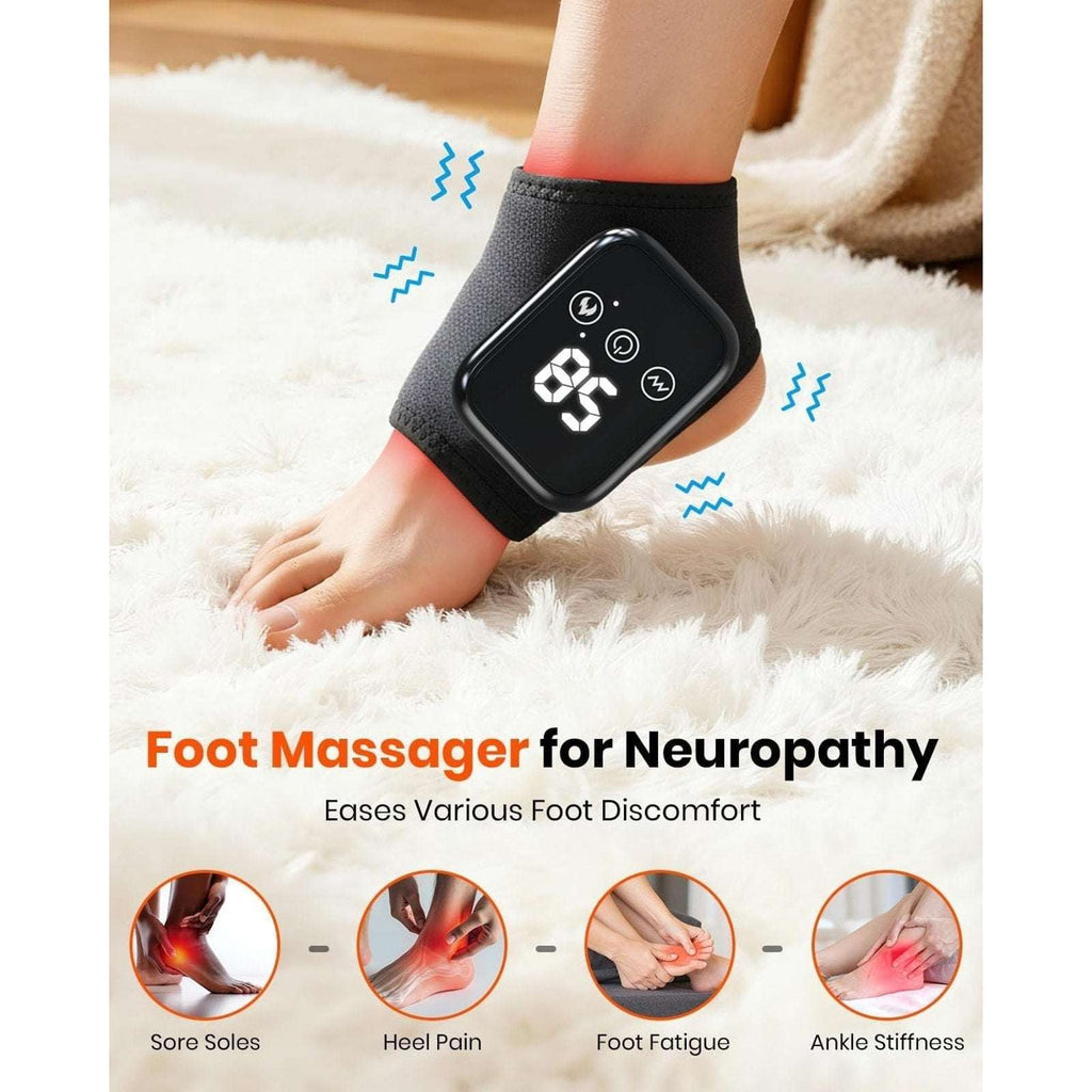Foot Renew Ankle and Foot Massager Cordless 3-Level Vibration & Heat & Extenders