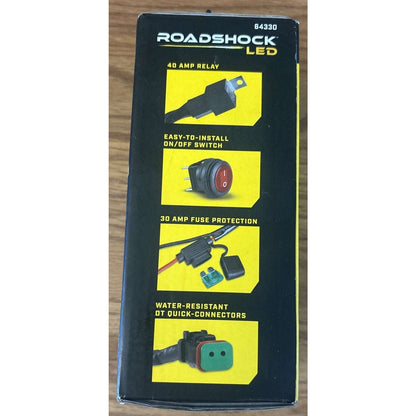 ROADSHOCK OFFROAD LED Light Bar Wiring Harness Kit 40A Relay +80" Splitter 64330