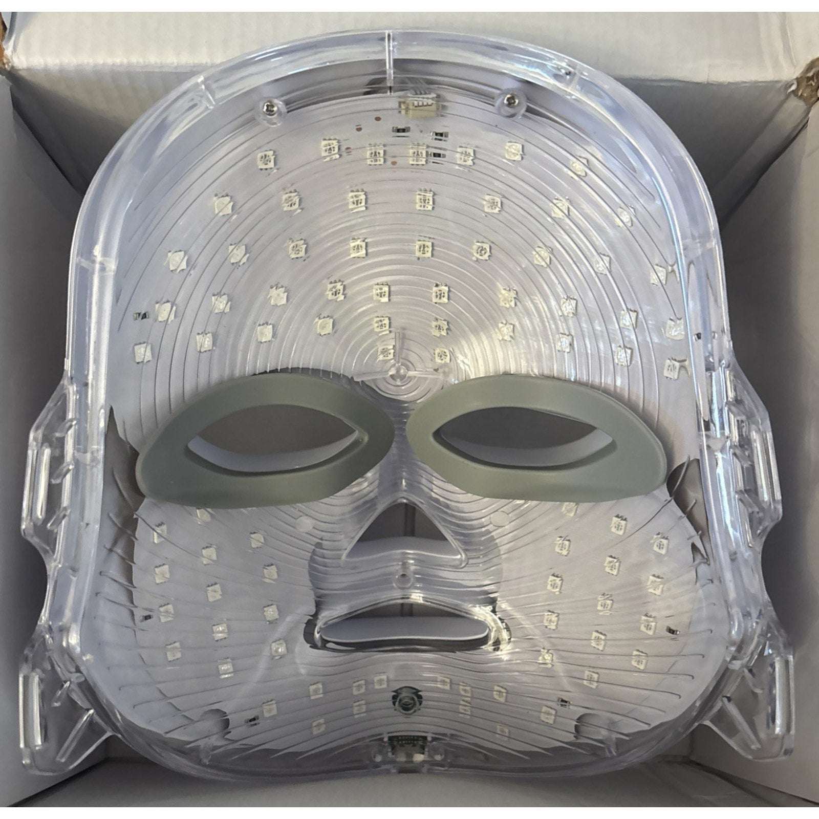 Glokore 7-in-1 LED Wireless Light Therapy Face Mask Device White Open Box New