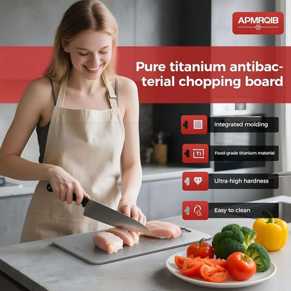 APMRQIB 3-Pack 100% Pure Titanium Cutting Boards Double Sided Dishwasher Safe