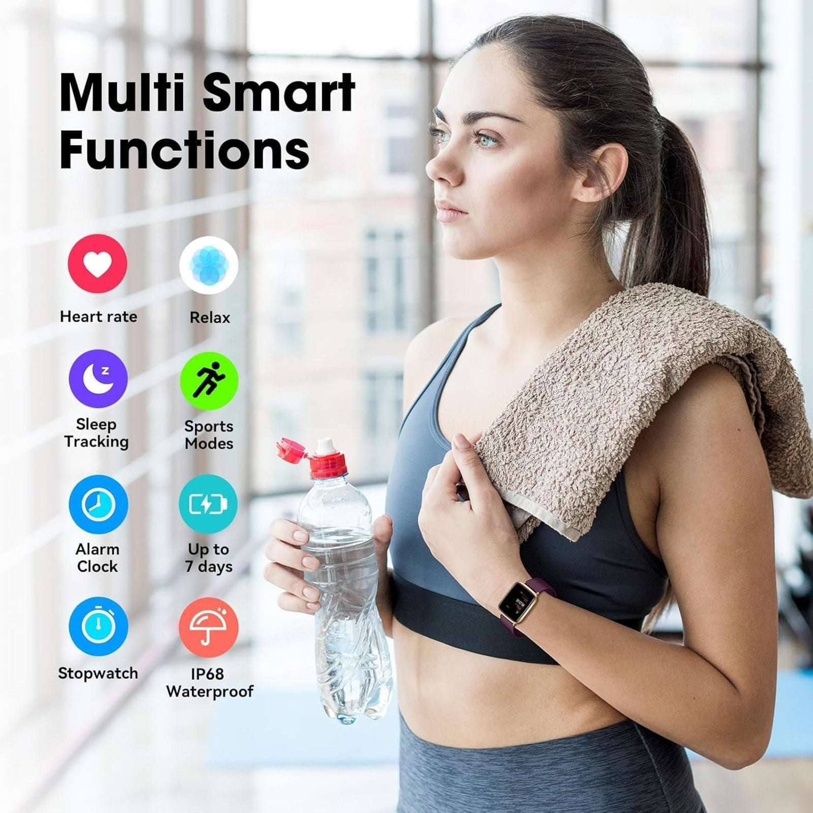 IW1 LITE Smart Watch Waterproof Fitness, Sleep, Activity & Health Tracker Purple