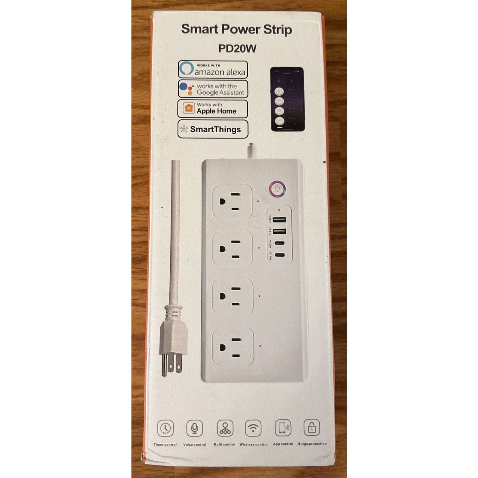 Matter Power Strip Surge Protector, USB C 20W, APP Control Alexa, Apple, SmartTh