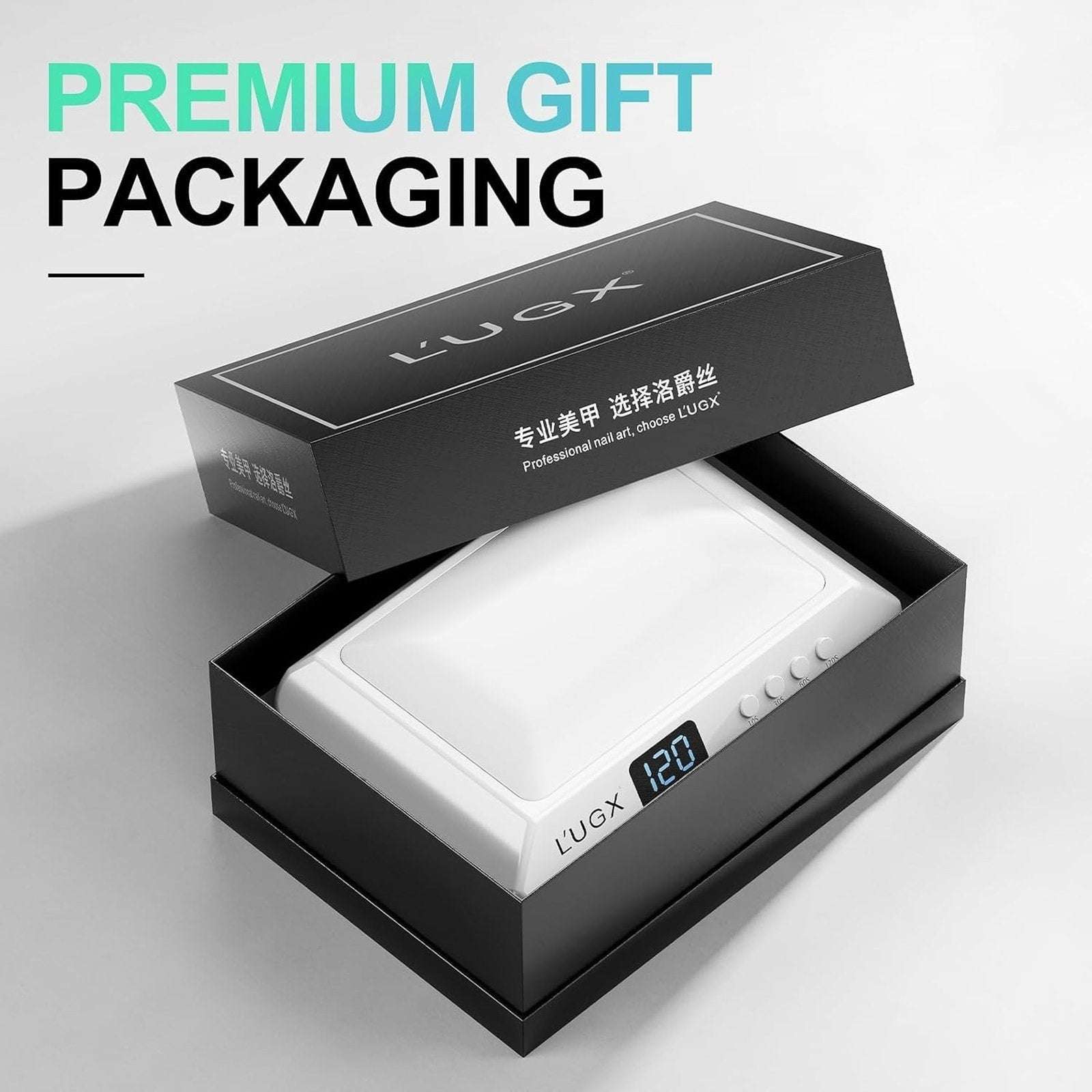 L'UGX 72W LED UV Nail Dryer Gel Polish Curing Lamp w/ Manicure Armrest Pillowtop