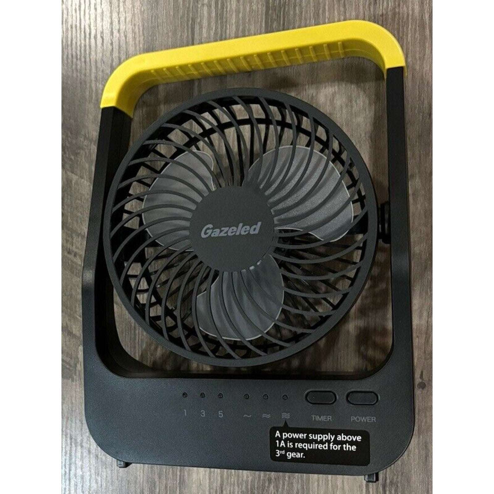 Battery Powered Fan, Portable Camping Fan w 3 Speeds Quiet 180° Rotation & Timer