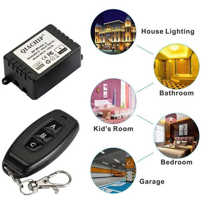 12V 1CH 433Mhz RF Remote Relay Switch Momentary Toggle Doors/Lights 2 Relays