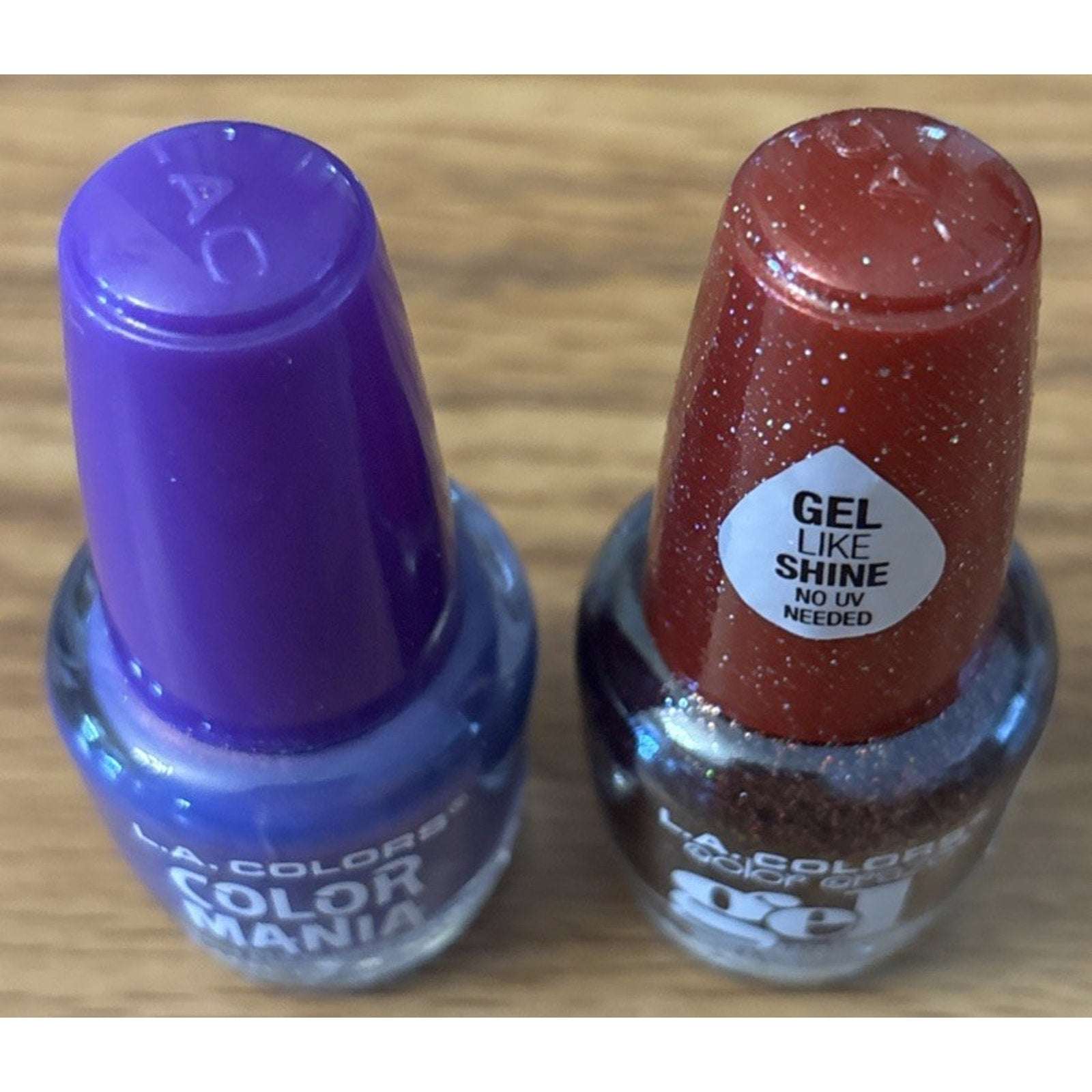 2PC LA Colors Nail Polish Color Craze Gel No UV CRUSH & Color Mania CULTURE