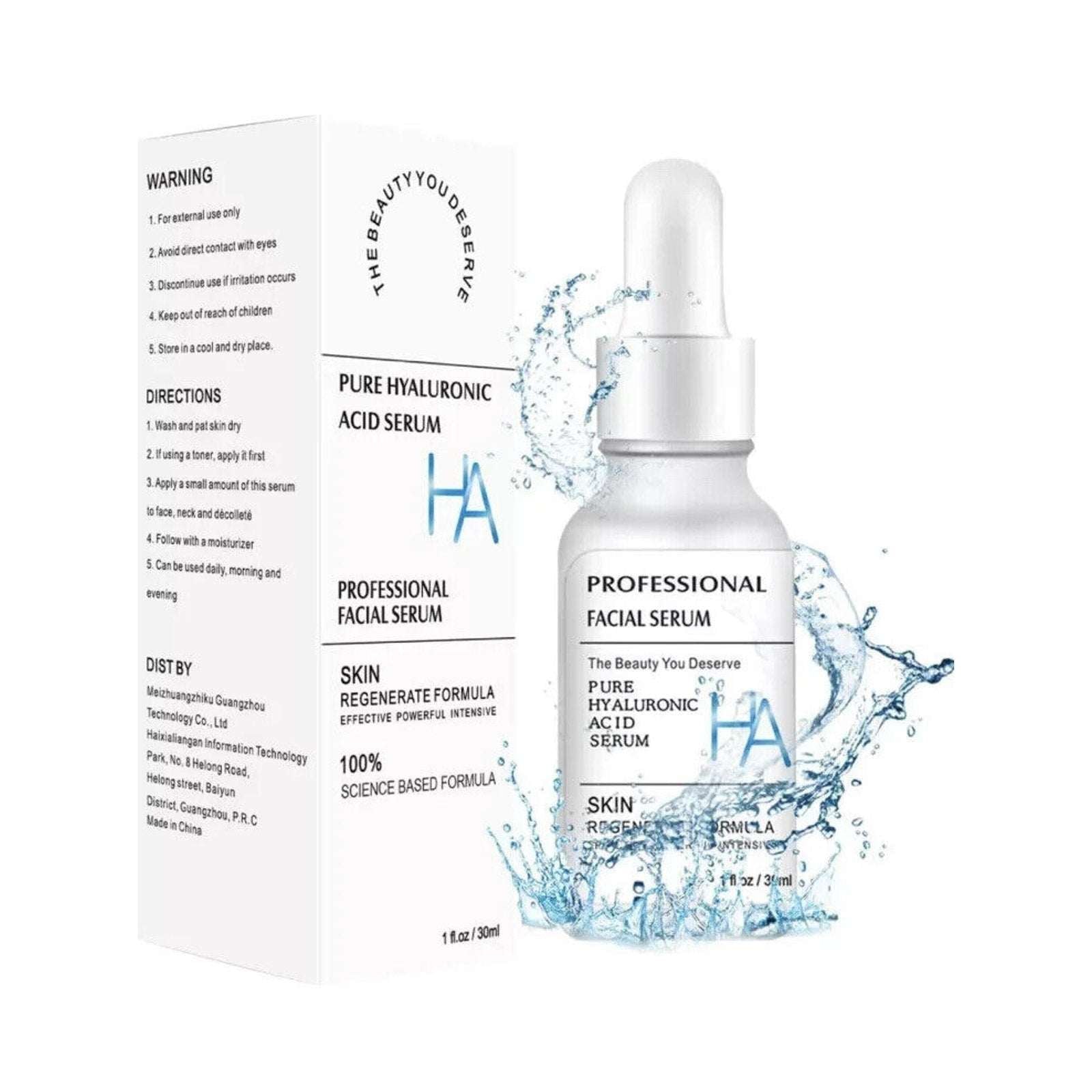 HA PROFESSIONAL 100% PURE Intensive HYALURONIC ACID FACIAL SERUM 3-Pack 08/2026