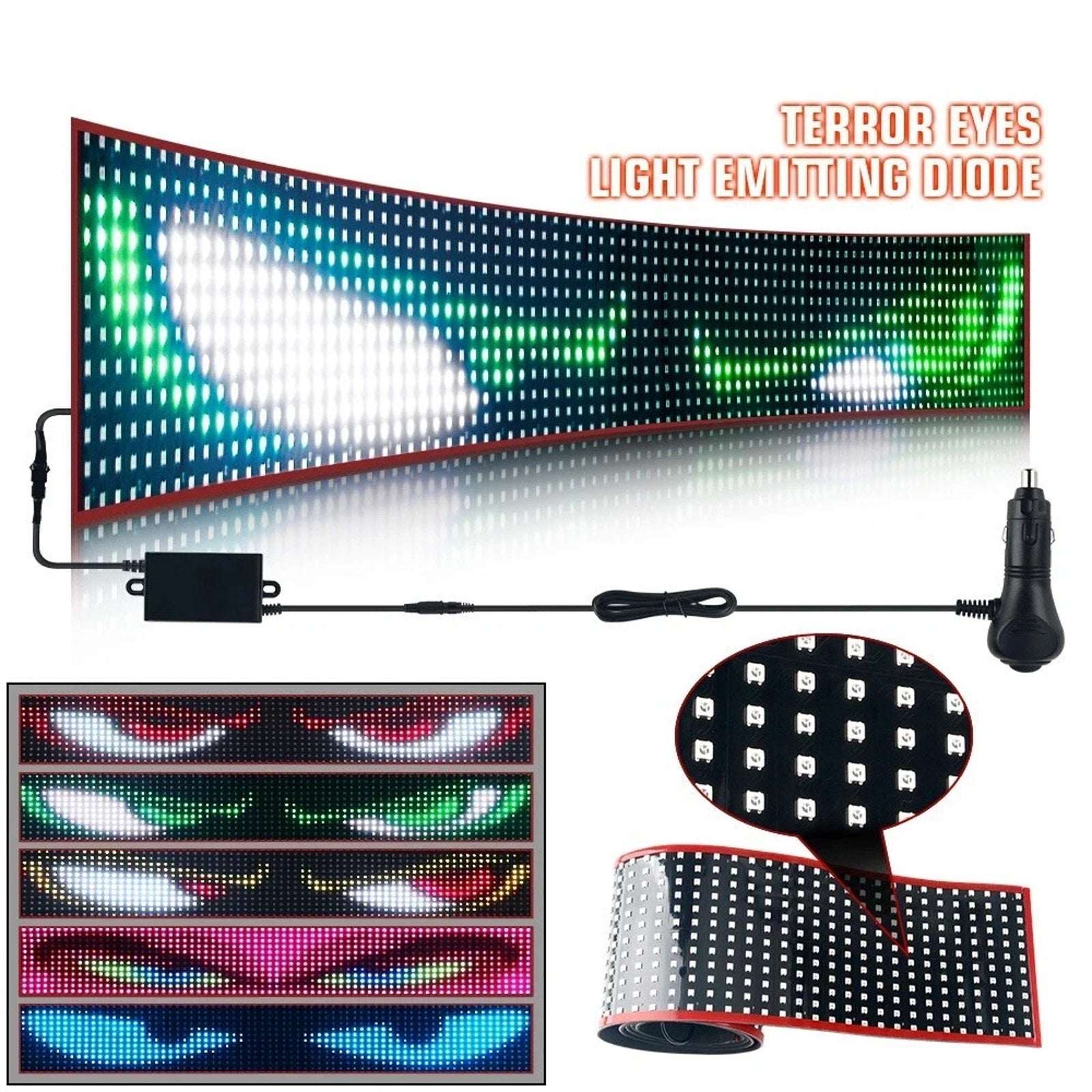 LED Matrix Pixel Panel Scrolling Bright Advertising LED Signs Flexible USB 5V