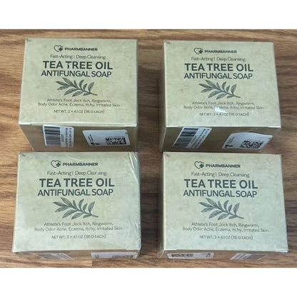 8PK Antifungal Bar Soap Tea Tree Oil for Face & Body Athlete’s Foot, Jock Itch