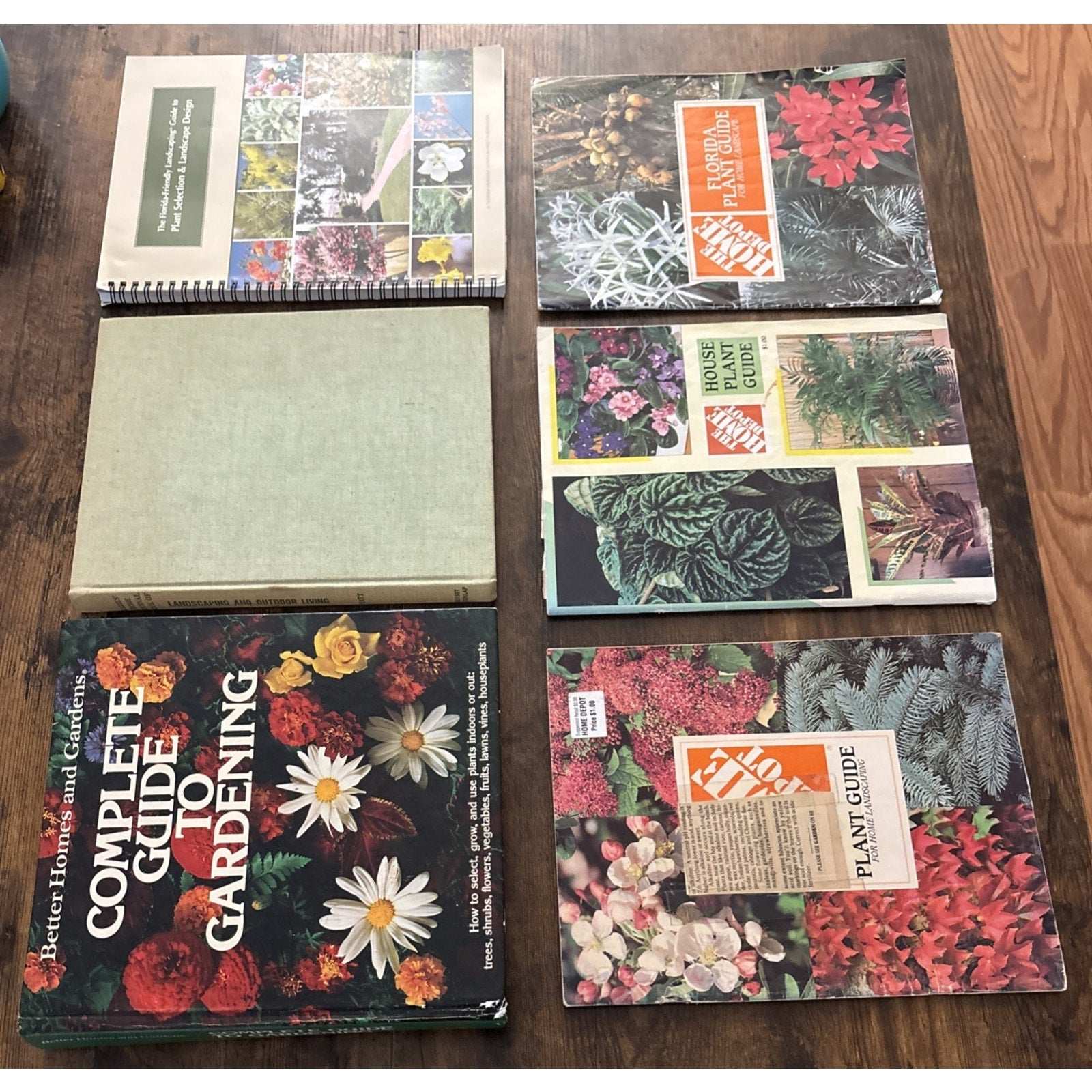 6 Books - Florida Friendly Landscaping Plant Guides & Design + House Plant Guide