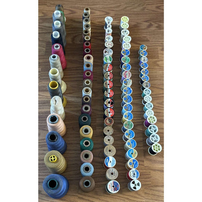 90+ Lot Vtg Thread Spools Gutermann Rice's TruseW Clark's Coat's Cotton & Silk