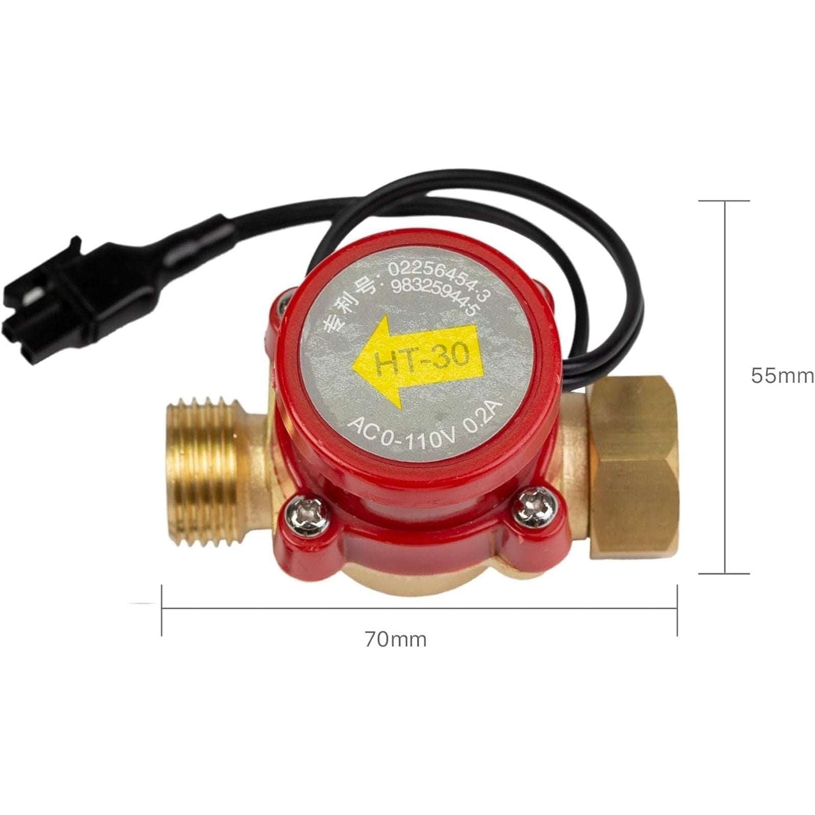 Water Flow Sensor Switch HT-30 AC 0-110V 0.2A 10MM G3/4 "-3/4" Thread for CO2 La