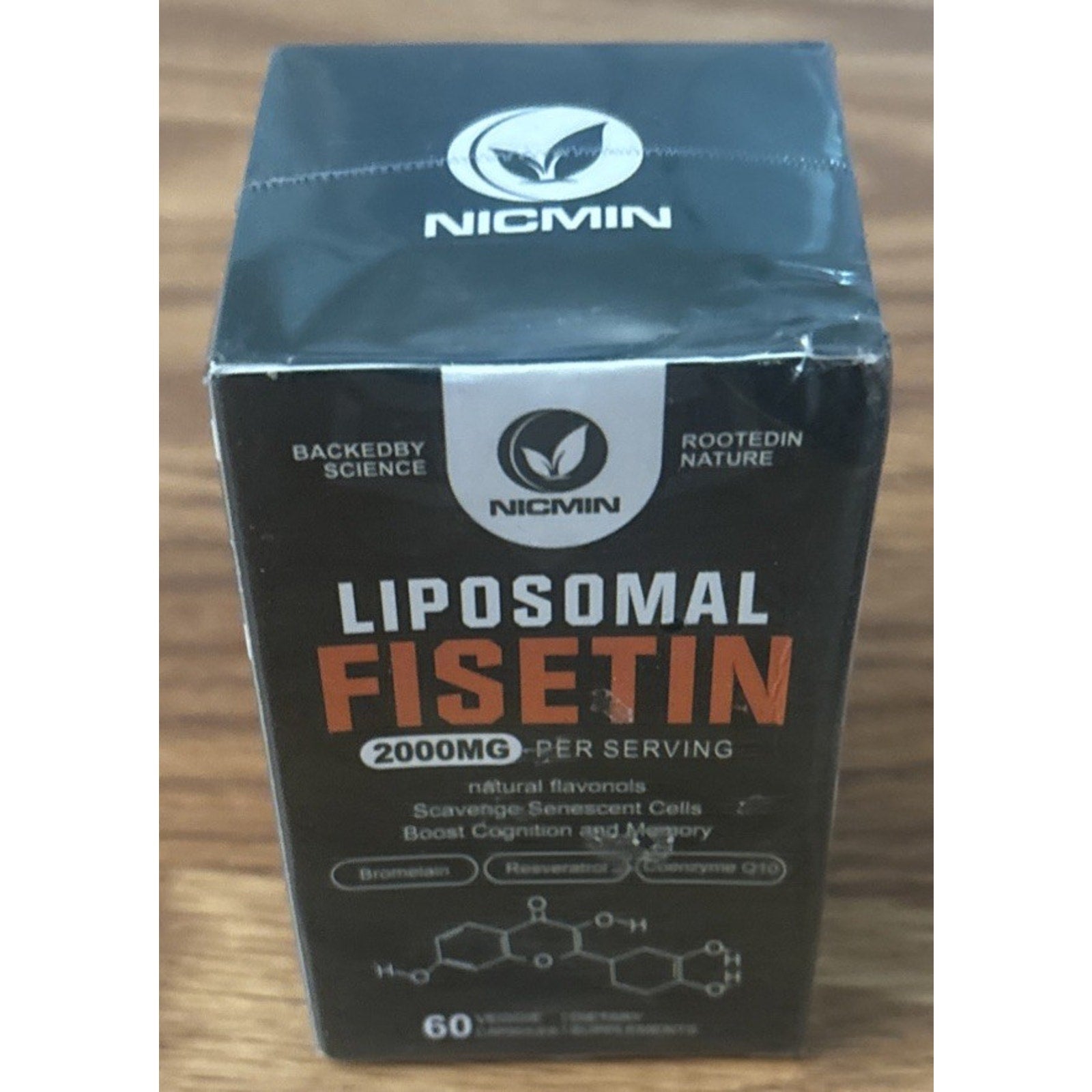 Liposomal Fisetin Supplement, 2000MG, Resveratrol, Bromelain, CoQ10 - 60 Count