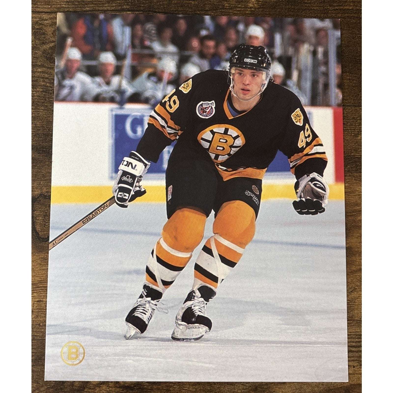 NHL Boston Bruins JOE JUNEAU #44 Game Sports Action Color 8 x 10 Photo Picture