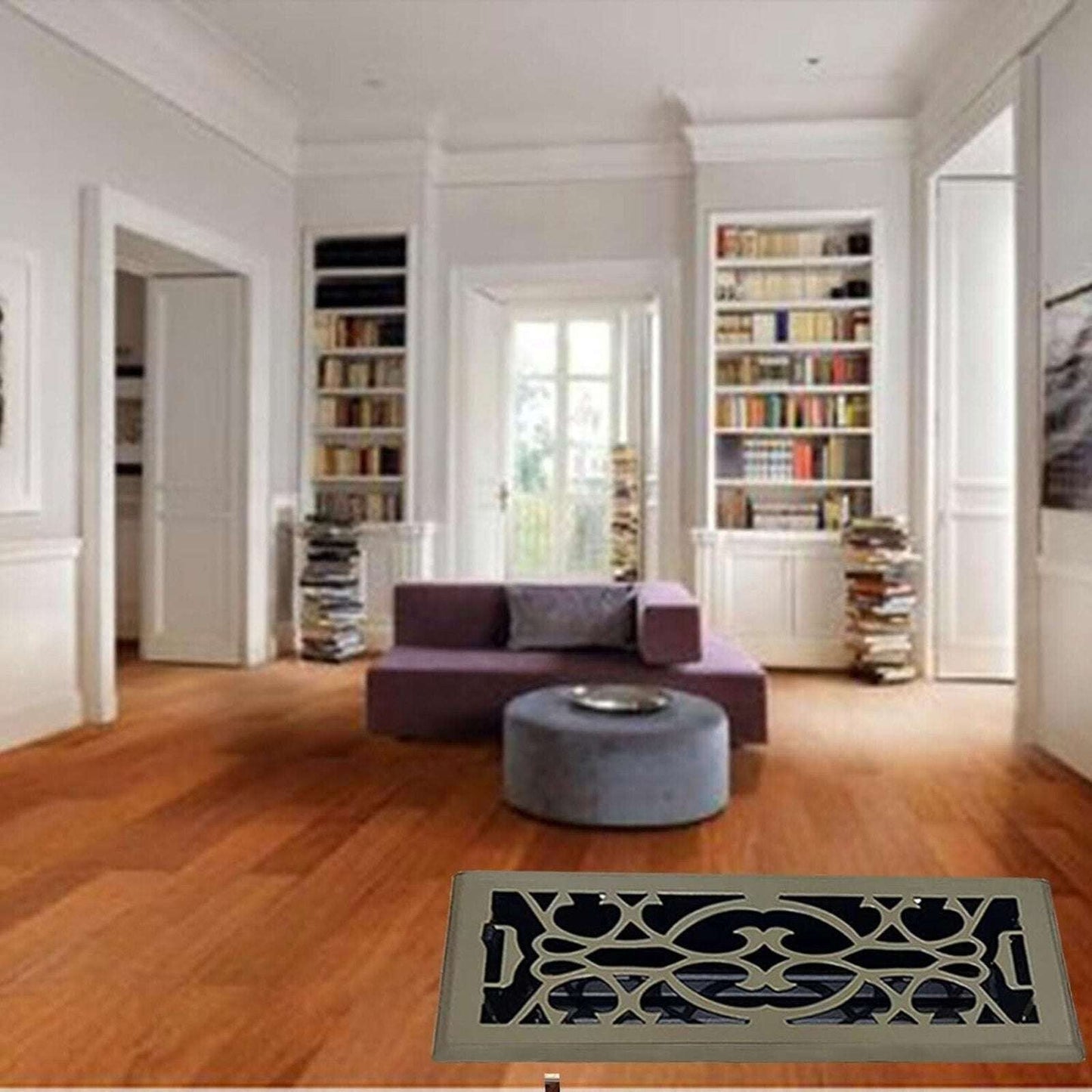 2-Pk 4" X 10" Floor Vent Registers Decorative Heavy Duty Floor Air Covers Bronze