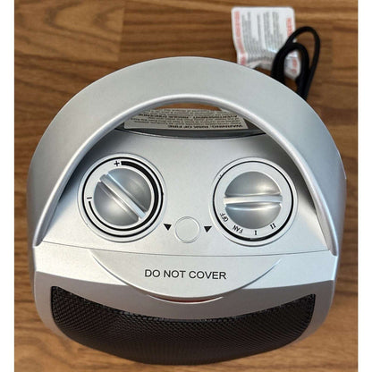 Electric Space Heater Fan w/ Adj Thermostat 1500W Overheat Protection Auto-Off