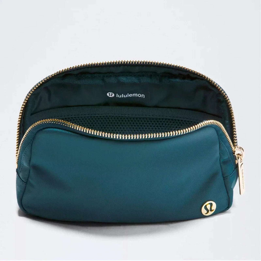 NWT Lululemon Everywhere Belt Bag 1L Teal/Gold Wordmark Crossbody Waist Pack