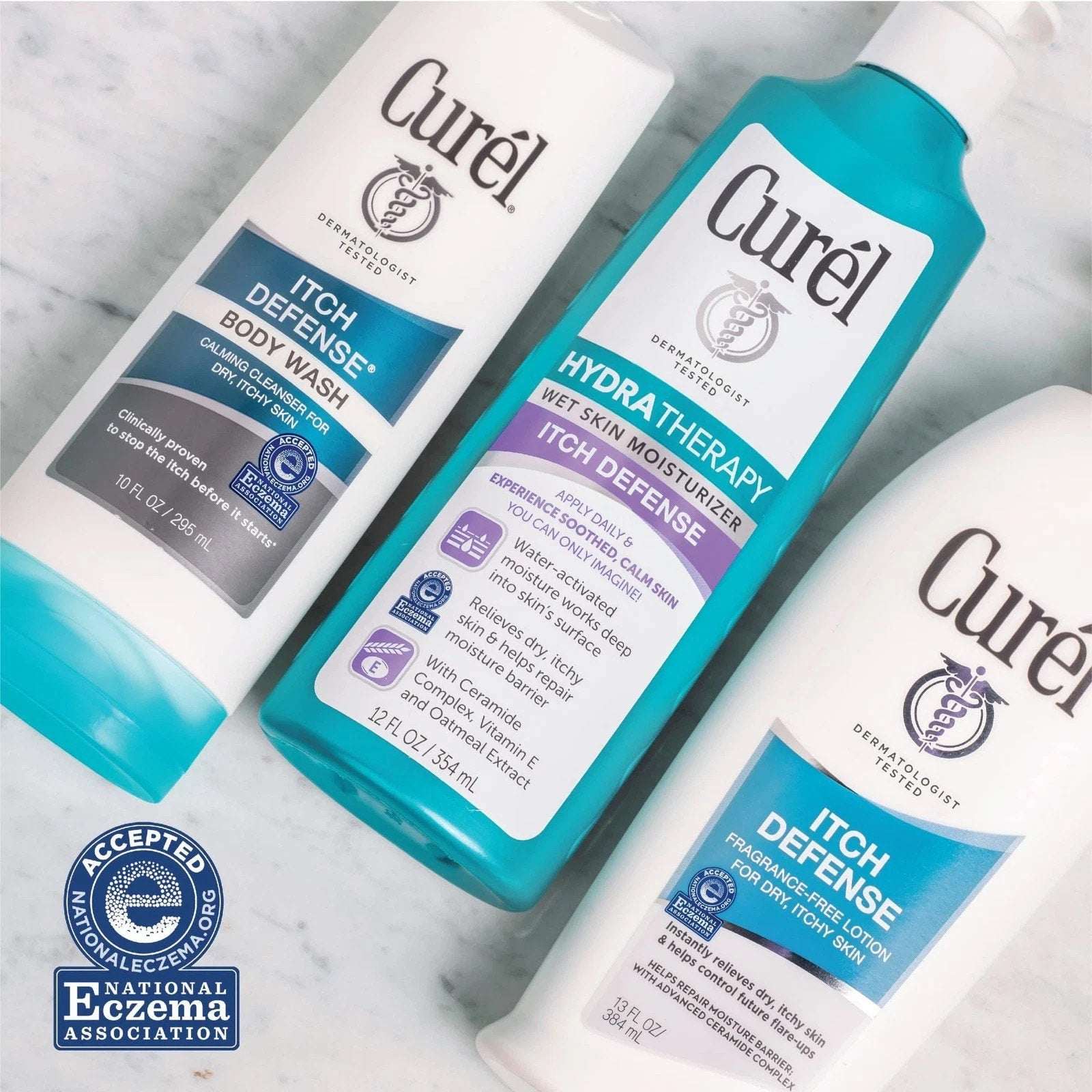 Curel Itch Defense Daily Calming Body Wash Soap-Free for Dry, Itchy Skin 10floz
