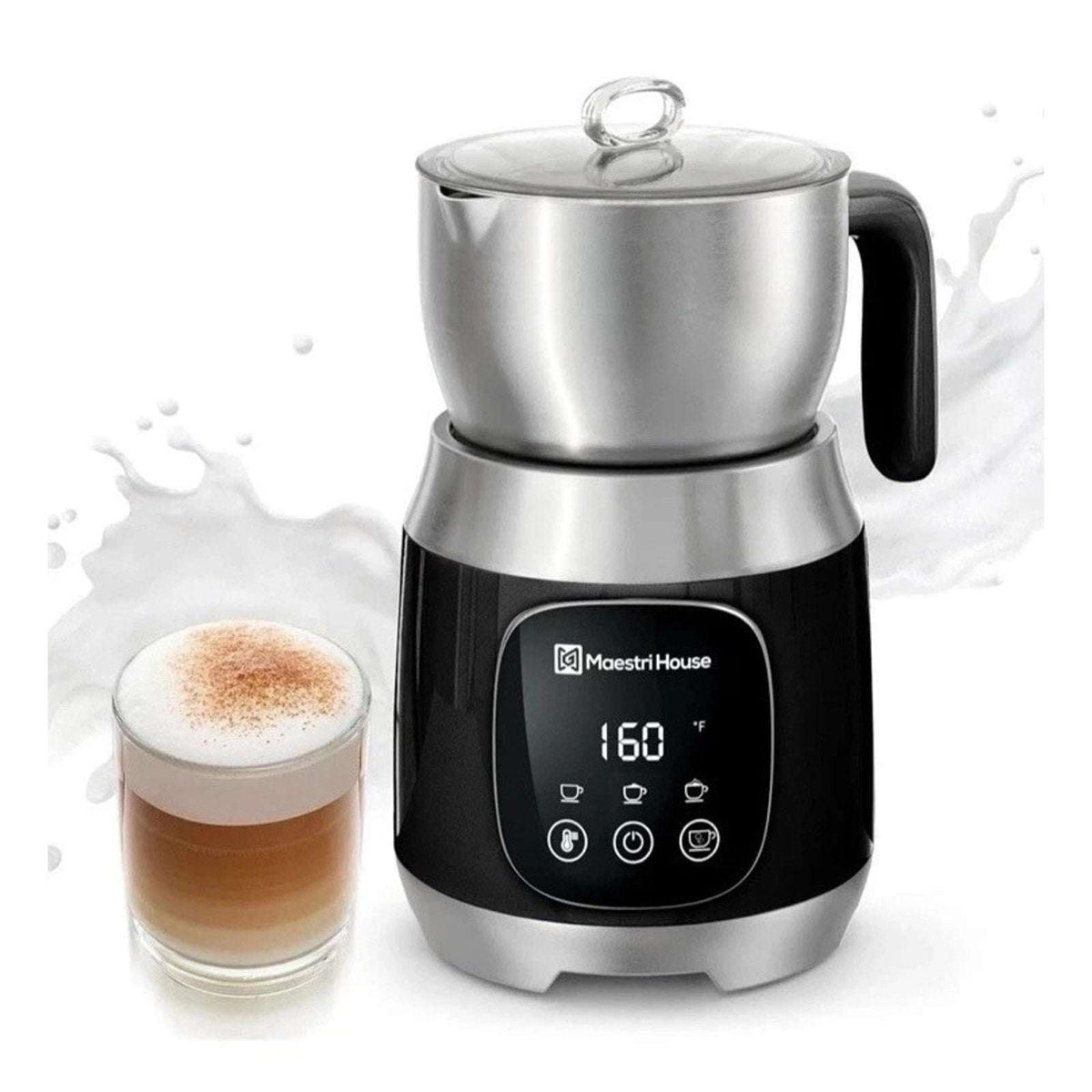 Maestri House DualFro 600 Milk Steamer Frother w Variable Temp & Froth Thickness