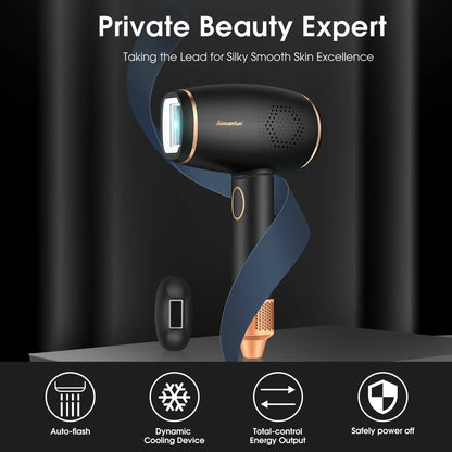 Aimanfun Ice Sense IPL Hair Remover A-3588 - 300K+ Flashes, Cooling, Automatic