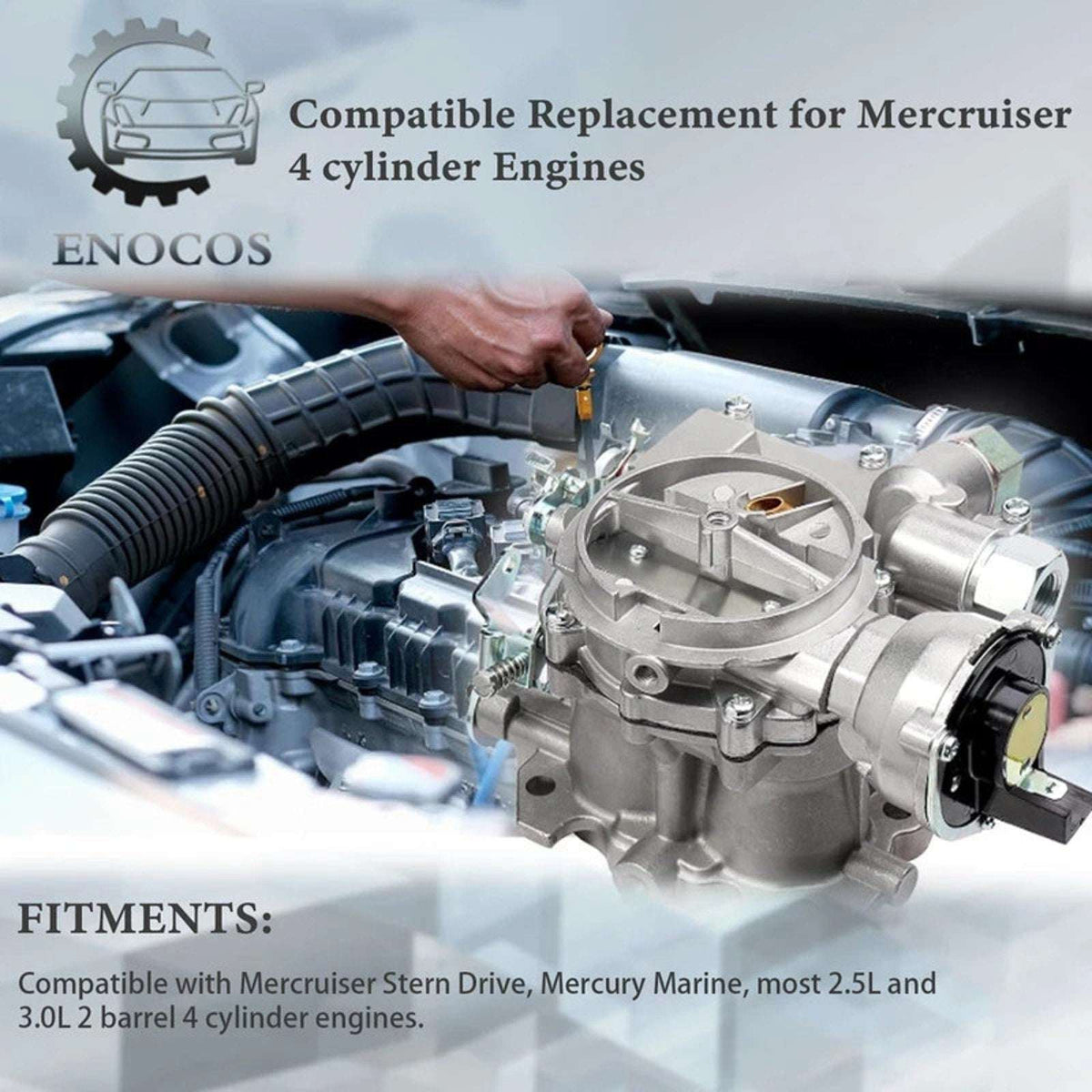 8M0045397 Marine Carburetor 2 Barrel for Mercruiser 3.0L 2.5L 4Cyl 3310-864940A0