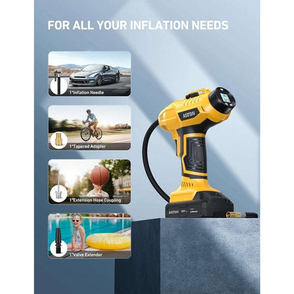 AstroAI Tire Inflator Cordless Air Compressor 160PSI w 12V/20V Dual Power Supply
