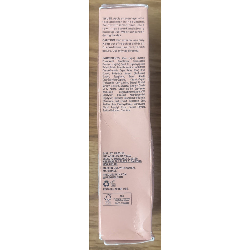 Prequel Skin Retinal Renew – 0.1% Retinaldehyde Gel with Ectoin, Cica & Jojoba