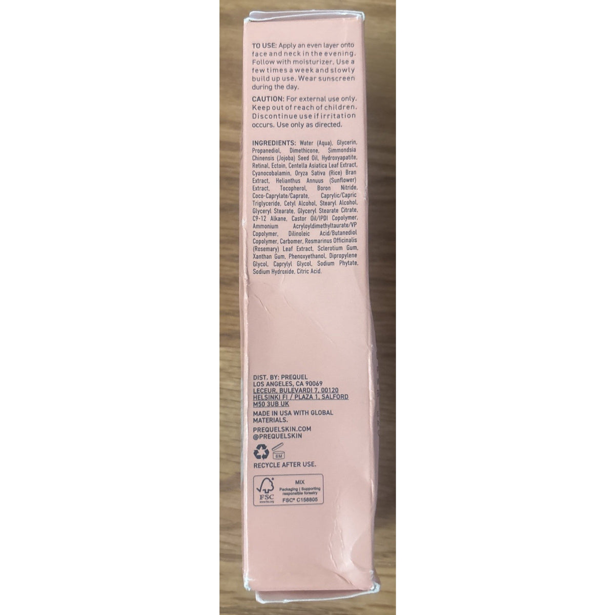 Prequel Skin Retinal Renew – 0.1% Retinaldehyde Gel with Ectoin, Cica & Jojoba