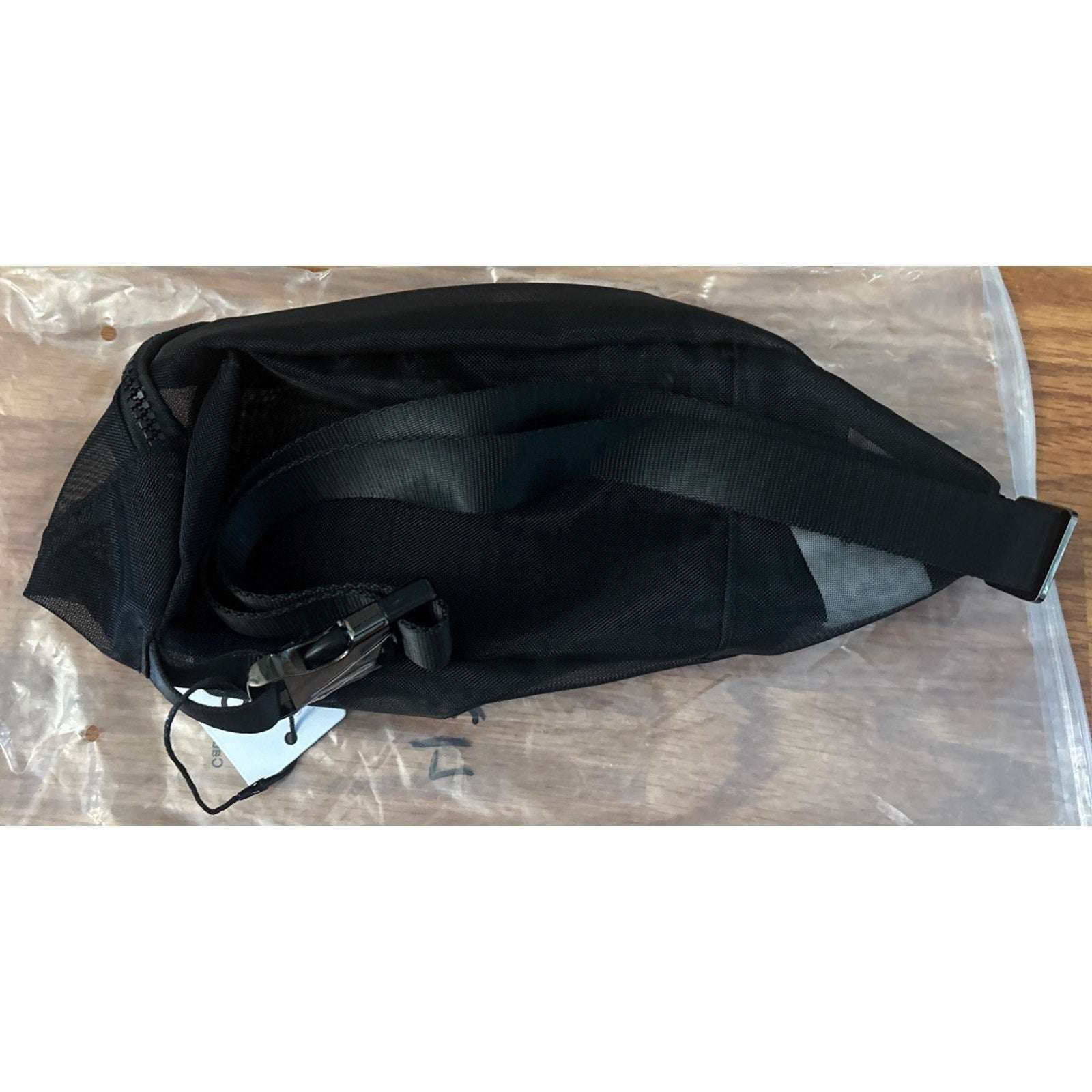 Alo Yoga Black Sheer Mesh Fanny Pack Belt Bag Crossbody