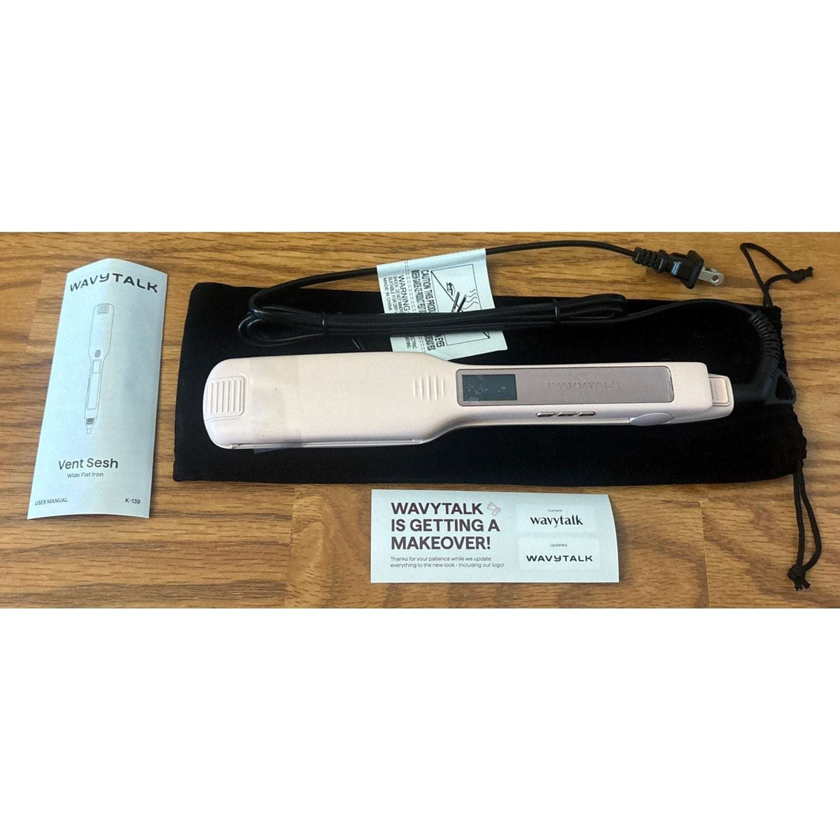 Wavytalk Vent Sesh 1.75" Wide Flat Iron Straightener (9 Temp) - K-139 PINK - NEW