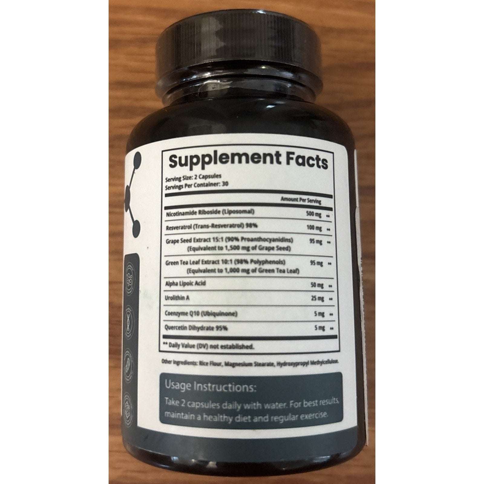 Dayly NAD+ 3230mg Nicotinamide Riboside NAD Resveratrol Supplement 1-Pack 30 Ct