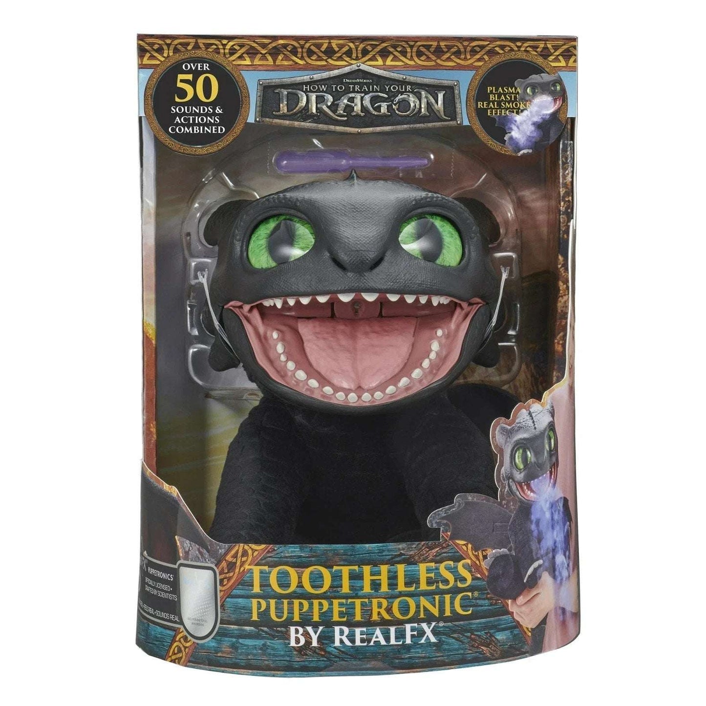 Toothless Puppetronic How To Train Your Dragon by RealFX w/50+ Sounds & Actions
