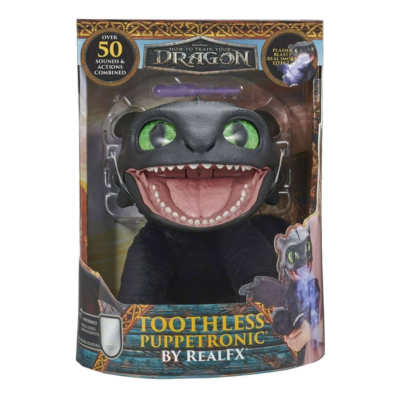 Toothless Puppetronic How To Train Your Dragon by RealFX w/50+ Sounds & Actions
